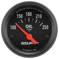 Auto Meter Z-Series Oil Temperature Gauge 2-1/16" Electric 100-250°F AU2638