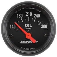 Auto Meter Z-Series Oil Temperature Gauge 2-1/16" Electric 140-300°F AU2639