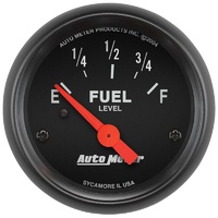 Auto Meter Z-Series Fuel Level Gauge 2-1/16" Short Sweep Electric 240-33 ohms