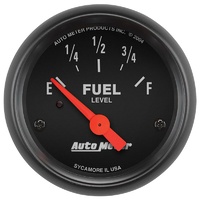 Auto Meter Z-Series Fuel Level Gauge 2-1/16" Short Sweep Electric GM 0-30 ohms