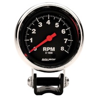 Auto Meter Traditional Chrome Mini Tachometer 2-5/8" Pedestal Mount 0-8,000 rpm