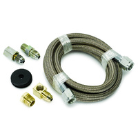 Auto Meter Tubing and Line Kit Braided Stainless Steel -4 AN Diameter 6ft. Long