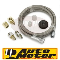 Auto Meter Tubing and Line Kit Braided Stainless Steel -3 AN Diameter 6ft. Long