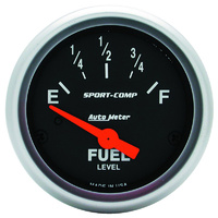 Auto Meter Sport-Comp Series Fuel Level Gauge 2-1/16" Short Sweep 240-33 ohms