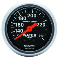 Auto Meter Sport-Comp Series Water Temperature Gauge 2-1/16" 120-240°F AU3333