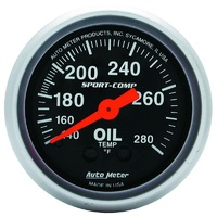 Auto Meter Sport-Comp Series Oil Temperature Gauge 2-1/16" Mechanical 140-280°F
