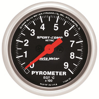 Auto Meter Sport-Comp Series Pyrometer Gauge 2-1/16" Electric Metric 0-900°C