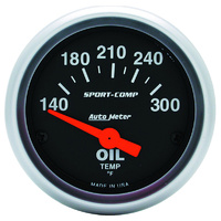 Auto Meter Sport-Comp Series Oil Temperature Gauge 2-1/16" Electric 140-300°F