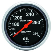 Auto Meter Sport-Comp Series Oil Temperature Gauge 2-5/8" Mechanical 140-280°F