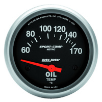 Auto Meter Sport-Comp Series Oil Temperature Gauge 2-5/8" Metric 60-170°C