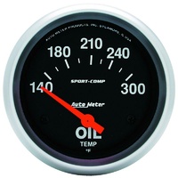 Auto Meter Sport-Comp Series Oil Temperature Gauge 2-5/8" Electric 140-300°F
