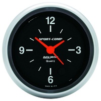Auto Meter Sport-Comp Series Clock 2-5/8" Quartz with Second Hand AU3585