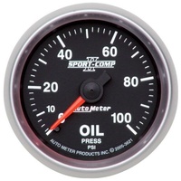 Auto Meter Sport-Comp II Oil Pressure Gauge 2-1/16" Mechanical 0-100 psi AU3621