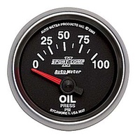 Auto Meter Sport-Comp II Oil Pressure Gauge 2-1/16" Electric 0-100 psi AU3627