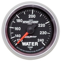 Auto Meter Sport-Comp II Water Temperature Gauge 2-1/16" Mechanical 120-240°F