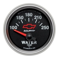 Auto Meter Chev Bow-Tie Water Temperature Gauge 2-1/16" Black Dial 120-240°F