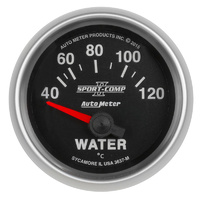 Auto Meter Sport-Comp Series Water Temperature Gauge2-1/16" Metric 40-120°C