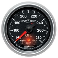 Auto Meter Sport-Comp II Oil Temperature Gauge 2-1/16" Peak Memory 140-280°F