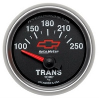 Auto Meter Chev Bow-Tie Trans Temperature Gauge 2-1/16" Black Dial 100-250°F