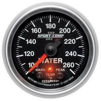 Auto Meter Sport-Comp II Water Temperature Gauge 2-1/16" Electric 100-260°F