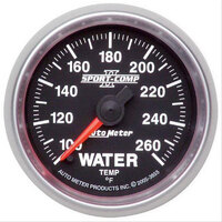 Auto Meter Sport-Comp II Water Temperature Gauge 2-1/16" Full Sweep Electric 100-260°F AU3655