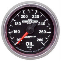 Auto Meter Sport-Comp II Oil Temperature Gauge 2-1/16" Full Sweep Electric 140-280°F AU3656