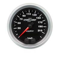Auto Meter Sport-Comp II GPS Speedometer3-3/8" In-Dash Metric 0-225 kph AU3680-M