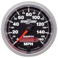 Auto Meter Sport-Comp II Speedometer 3-3/8" In-Dash Programmable 0-160 mph