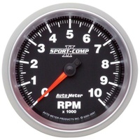 Auto Meter Sport-Comp II Tachometer 3-3/8" In-Dash 0-10,000 rpm AU3697