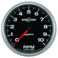 Auto Meter Sport-Comp II Tachometer 5" In-Dash 0-10,000 rpm AU3698