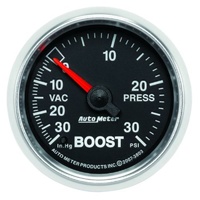 Auto Meter GS Series Boost/Vacuum Gauge 2-1/16" In-Dash Mechanical 30 psi AU3803