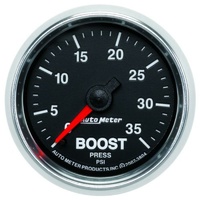 Auto Meter GS Series Boost Gauge 2-1/16" In-Dash Full Sweep Mechanical 0-35 psi