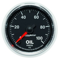 Auto Meter GS Series Oil Pressure Gauge 2-1/16" In-Dash Electric 0 100 psi