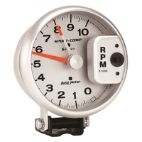 Auto Meter Sport-Comp Silver Tachometer 5" Adjustable Redline 0-10,000 rpm