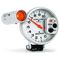 Auto Meter Sport-Comp Silver Shift-Lite Tachometer 5" Pedestal 0-10,000 rpm