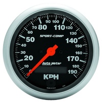 Auto Meter Sport-Comp Series Speedometer 3-3/8" In-Dash Programmable 0-190 km/h