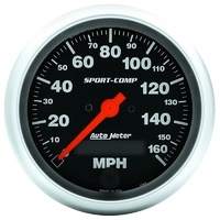 Auto Meter Sport-Comp Series Speedometer 3-3/8" In-Dash Programmable 0-160 mph