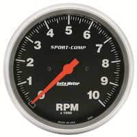 Auto Meter Sport-Comp Series Tachometer 5" In-Dash 0-10,000 rpm AU3990