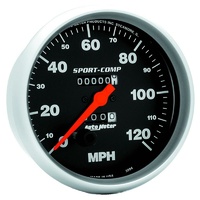 Auto Meter Sport-Comp Series Speedometer 5" In-Dash Mechanical 0-120 mph AU3994