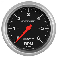 Auto Meter Sport-Comp Series Tachometer3-3/8" In-Dash 0-6,000 rpm AU3996