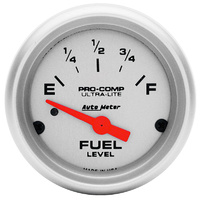 Auto Meter Ultra-Lite Series Fuel Level Gauge 2-1/16" Short Sweep GM 0-90 ohms