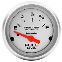 Auto Meter Ultra-Lite Series Fuel Level Gauge 2-1/16" Short Sweep 240-33 ohms