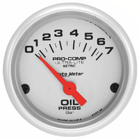 Auto Meter Ultra-Lite Series Oil Pressure Gauge 2-1/16" Electric 0-7 Bar