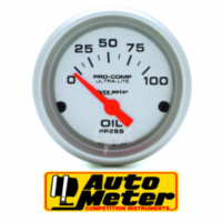 Auto Meter Ultra-Lite Series Oil Pressure Gauge 2-1/16" Electric 0-100 psi