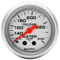Auto Meter Ultra-Lite Series Water Temperature Gauge 2-1/16" Mech 120-240°F