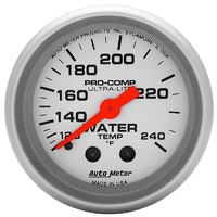 Auto Meter Ultra-Lite Series Water Temperature Gauge 2-1/16" Mech 120-240°F