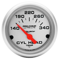 Auto Meter Ultra-Lite Series Cylinder Head Temperature Gauge 2-1/16" 140-340°F