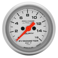Auto Meter Ultra-Lite Series Pyrometer Gauge 2-1/16" Electric 0-1600°F AU4344