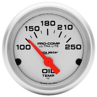 Auto Meter Ultra-Lite Series Oil Temperature Gauge 2-1/16" Electric 100-250°F