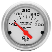 Auto Meter Ultra-Lite Series Oil Temperature Gauge 2-1/16" Electric 140-300°F